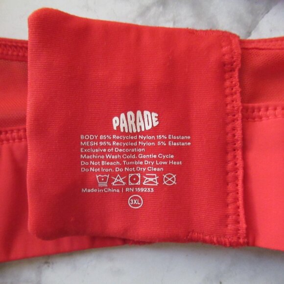Parade Bra Bralette 3XL Red Wirefree Wireless - Picture 3 of 3